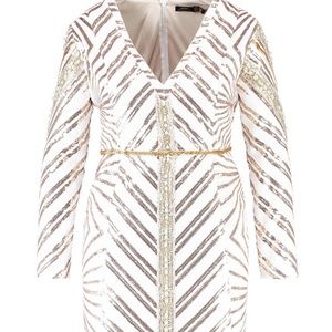 Sequin embellished mini dress